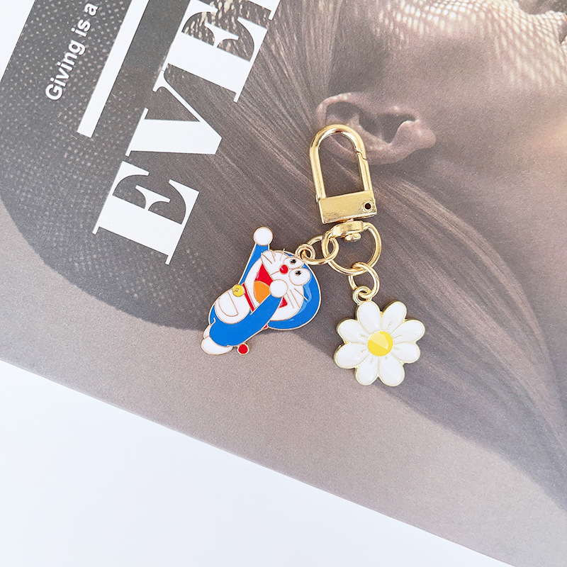 かわいいアニメ・ドラデザインメタル合金キーチェーン・バッグ用