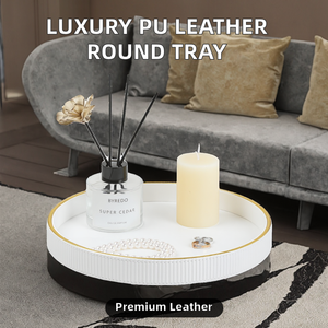 Plateau à bijoux multifonctionnel en cuir véritable, moderne, de luxe, fait main, durable, avec fermoir irrégulier, poli, pour voyage, rangement domestique - Product Image 2