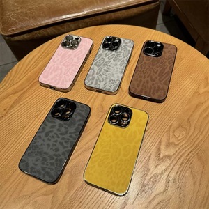Custodia per PC leopardo placcato di lusso per <span class=keywords><strong>iPhone</strong></span> 16 15 <span class=keywords><strong>14</strong></span> <span class=keywords><strong>Plus</strong></span> 13 12 11 Pro Max protezione per lenti antiurto Cover morbida Capa - Product Image 5