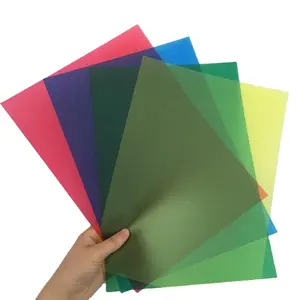 HSQY Fabricante Abastecimento Colorido Vermelho Verde Preto Azul A4 Plástico PVC Folha Encadernação Capa para Livro