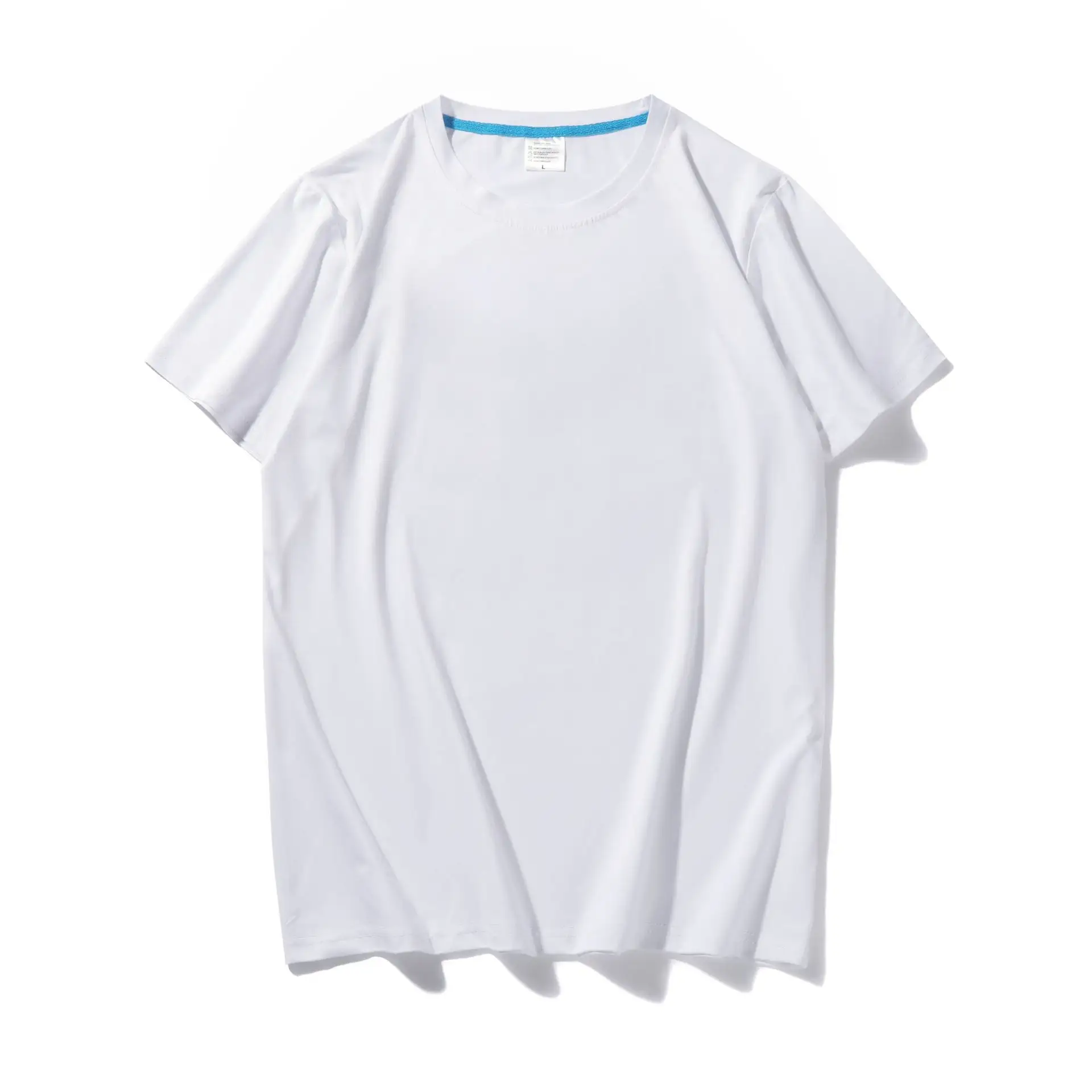 Летняя коллекция, белая Модальная футболка из молочного шелка, футболка с коротким рукавом, командная форма с принтом, мягкая ткань, оптовая продажа