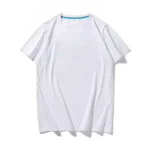 Summer Collection White Modal Milk Silk T-Shirt Neck Short Sleeved Team Uniform Printable Pattern Soft Fabric Wholesale Supply