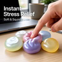 Jouet anti-stress souple en forme de boule perlée, rempli de vaseline, à remontée lente, pour enfants et adultes
