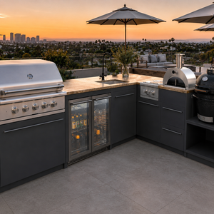 Cuisine barbecue extérieure  et station de grill pour villas Four électrique encastré sur mesure et gril en acier inoxydable - Product Image 2