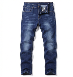 Wangsheng Vente en gros, pantalon en jean décontracté léger et tendance pour hommes, grande taille, imprimé personnalisé, coupe classique, slim, droit, skinny, léger - Product Image 1