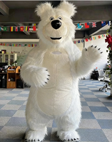 Costume de mascotte animale personnalisable, ours blanc, personnage de film, gonflable de Noël pour adultes