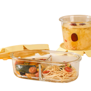 ホコカスタマイズ可能なロゴ入りヨーロッパデザインガラス製食品保存容器、気密フリップトップ蓋付き、電子レンジ対応、BPAフリー、環境に優しい - Product Image 4