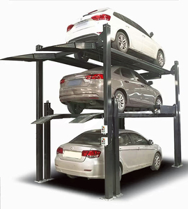 Elevador de Autos Eléctrico Hidráulico de 4 Postes y 3 Niveles, Entrega Rápida, Elevador de Autos en Oferta, Fácil de Usar, Elevador de Garaje - Product Image 1