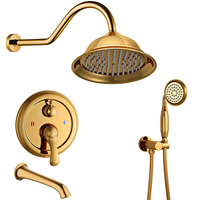 Système de douche à effet pluie pour salle de bain haute pression avec pommeau de douche de 8 pouces