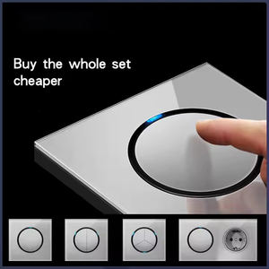SUMMAO Custom Electrical Light Schalter aus gehärtetem Glas Panel <span class=keywords><strong>Socket</strong></span> <span class=keywords><strong>Gang</strong></span> UK US EU Standard Wand schalter buchsen - Product Image 2