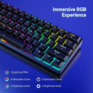 Clavier de jeu filaire <span class=keywords><strong>RGB</strong></span> 60% 61 touches sensation mécanique optique USB-C pour joueurs sur PC - Product Image 6