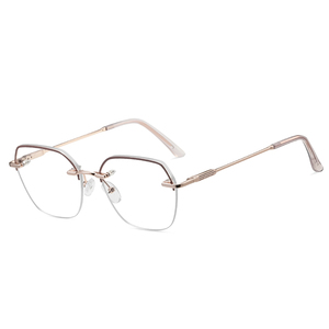 MS 91759 Eleganti Montature in Metallo Semi-Rimless per Donna, Aste Sottili Minimaliste - Product Image 3