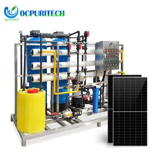 Filtro de purificación de agua 1T Ro, sistema de tratamiento de agua Solar para granja, máquina purificadora de ósmosis inversa de 1000 litros