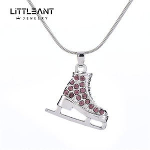 Fine Silver Tone Cristal <span class=keywords><strong>Patin</strong></span> À <span class=keywords><strong>Glace</strong></span> Pendentif Collier Multicolore Zircon Non Fading Patinage À Roulettes Collier <span class=keywords><strong>Pour</strong></span> Adolescents Filles Cadeau - Product Image 5