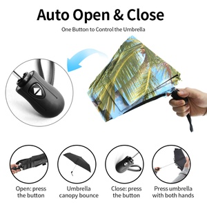 Premium 190T Pongee Fabric Sun Rain Carrying Case 3 Fold Folding Umbrella Rain Gear for Tourists - Product Image 4