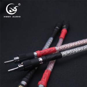 Fils de pont de haut-parleur YIVO XSSH Audio vidéo HIFI OEM Anoxic cuivre pur plaqué OFC argent câble de haut-parleur cavalier <span class=keywords><strong>bi</strong></span>-fil 4 pièces - Product Image 4