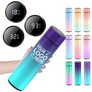 Venta al por Mayor de Fábrica: Vaso Inteligente con Aislamiento al Vacío, Personalizado, 500 ml, Botella de Agua Inteligente de Acero Inoxidable con LED y Logotipo - Product Image 1