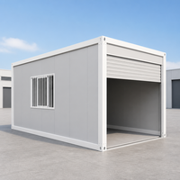 Garage modulaire à faible coût, abri de voiture préfabriqué détachable avec porte à enroulement pour stationnement temporaire