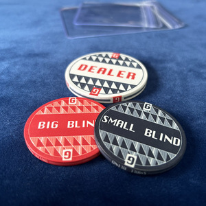 Fichas de Póker de Cerámica Joiecasino de 43 mm y 52 mm, Fichas de Dealer, Big Blind y Small Blind, Accesorios para Texas Holdem - Product Image 3