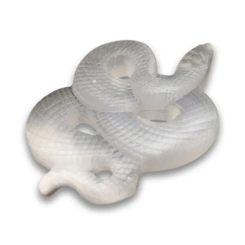 Wholesale high quality white selenite small snake 3inch snake crystal crafts manufacture animals for decoration