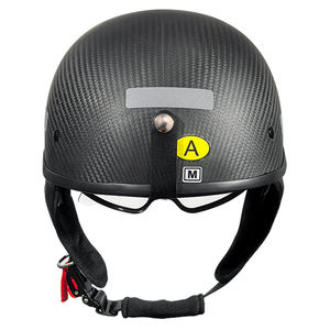 Casque en fibre de carbone 3K de style vintage - Visière solaire intégrée rabattable et déverrouillage rapide, garantie de 12 mois - Product Image 5