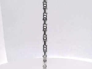 Bracelet en platine massif PT950 blanc robuste, cordon épais tressé, unisexe, pour tous les jours, minimaliste, idéal pour les activités de plein air, cadeau - Product Image 6