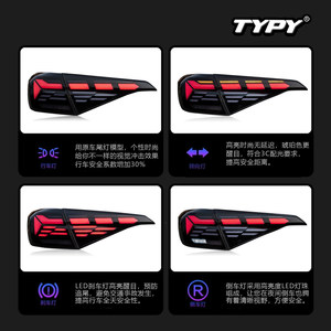 TYPY 2022-2025 for Honda 11th Civic Taillight Assemblies LED Taillights <b>Daytime</b> <b>Running</b> <b>Lights</b> and Sequential Turn Signals - Product Image 4