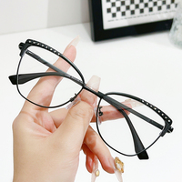 Nouvelle Monture Optique Femme en Acétate Effet Œil de Chat, Anti-Lumière Bleue, Monture Complète, Design Luxe, Adaptée à Tous les Visages
