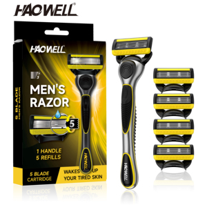 Q01 Cartridge có thể thay đổi kim loại với cao su xử lý 5 năm <span class=keywords><strong>Blade</strong></span> cạo <span class=keywords><strong>Razor</strong></span> <span class=keywords><strong>Blade</strong></span> Hệ thống dao cạo cho người đàn ông - Product Image 1