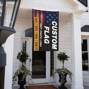 Drapeaux personnalisés en polyester double face 3x5 pieds, résistants à la décoloration, avec design lumineux, personnalisez votre propre logo/photo/texte, style tendance, utilisation promotionnelle - Product Image 6