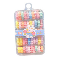 Kinder-Haargummis aus Polyester, Modisch, Niedlich, Langlebig, 50 Stück, Haarband-Ring, Schonend für das Haar, Elastisches Stirnband, Farbverlauf