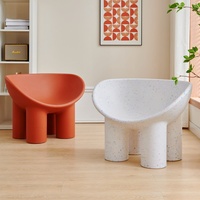 Fauteuil de salon moderne au design créatif de dessin animé pour adultes, avec pieds en forme d'éléphant, en plastique durable, pour l'extérieur, le salon, la chambre, l'hôtel