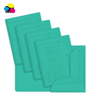 Carpeta de archivos de papel hecha a mano con 2 láminas elásticas, 10 unidades embaladas, 200 hojas para papelería de oficina