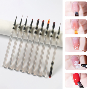 Set di 9 Pennelli per Nail Art per Disegnare Linee, Piccole Margherite, Pittura Universale a Colori, Sfumature Fini, Intaglio e Miscelazione - Product Image 4