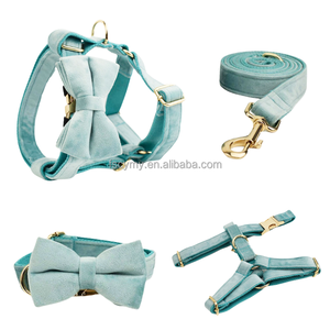 Benutzer definierte Hunde geschirr Leine Set Soft Velvet No Pull Haustier halsband für Walk - Product Image 5