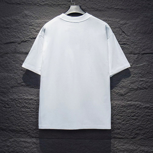 เสื้อยืดแขนสั้นผู้หญิงลายจุดวิบวับประดับเพชรเทียม ทรงโอเวอร์ไซส์ ผ้าเจอร์ซีย์คอตตอน 100% ใส่สบายสำหรับฤดูร้อน เหมาะสำหรับขายแบบดรอปชิปปิ้ง - Product Image 3