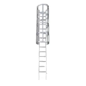 Высококачественная алюминиевая Прямая лестница с забором, ИНДИВИДУАЛЬНАЯ ЗАЩИТА, лестница для восхождения с глубоким огнем
