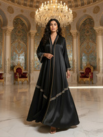 Abaya de Luxe en Strass Dubaï 2026 – Robe de Soirée Musulmane Élégante pour Femme, Longue, Manches Longues, Modeste, Robe Islamique, Kaftan Aïd