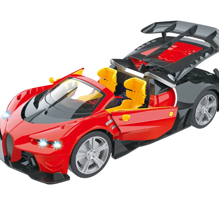 Five-channel RC car Toys One key deformation Bugatti GT Wireless remote Control Cabrio 1:14 kid's toys
