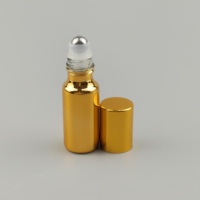 Flacon roll-on rechargeable en verre UV de 5 ml avec bouchon à vis pour crème de soin et huile essentielle