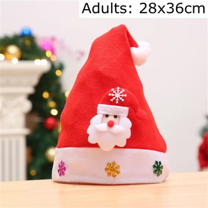 2025 Nouvel An Décorations de Noël Personnalisées Bonnets en Peluche d'Hiver Chauds Adultes Enfants Fête à Domicile Cadeau du Père Noël - Product Image 3