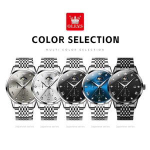 OLEVS 2925 reloj presidencial Dongguan hombre mejor correa de acero Cronógrafo luminoso en stock negocio Relogio musculino - Product Image 5