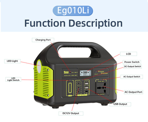 500W Power Station, 384WH 460.8WH Backup Battery Portable Solar <b>Generator</b> for <b>Camping</b> (Solar Optional) Eg010Li Eg009Li Pure Sine - Product Image 3