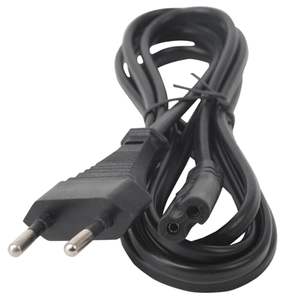 Cavo di alimentazione piatto, 1,8 m, colore nero, ideale per apparecchi elettronici e dispositivi di ricarica. - Product Image 1