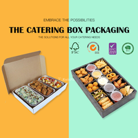 Boîte à emporter personnalisée pour gâteaux, biscuits, desserts, sushis, traiteur, fêtes - Boîte en papier recyclable et écologique avec option de gaufrage