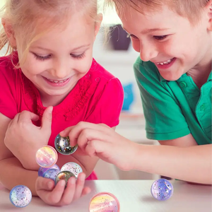 1 pz Mini <span class=keywords><strong>Galaxy</strong></span> palle rimbalzanti, bomboniere per feste a tema spaziale con coriandoli Glitter, giocattoli regalo sfusi per ragazzi e ragazze, riempitivi per Goodie Bag - Product Image 5