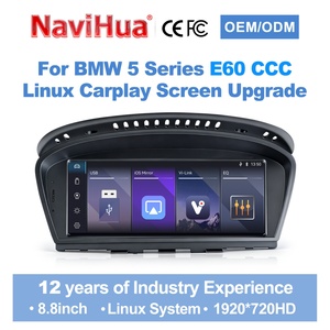 NaviHua Linux System 8.8" Touch Screen Carplay Android Auto Video <b>Player</b> for BMW 5 Series E60 E61 E62 E63 E64 2004-2008 CCC - Product Image 1
