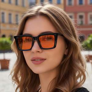 Fashionable <strong>Korean</strong> Style New Square Full Frame UV400 Sunglasses Personalized Trendy Street Photoshoot Advanced Sense <strong>Glasses</strong> - Product Image 1