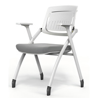 Salle de réunion de conférence école bureau étude chaise étudiant nœud chaise de formation fauteuil amovible avec bloc-notes