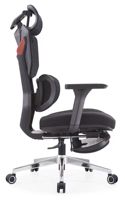 Chaise de bureau exécutive moderne en maille noire Airflow, réglable en hauteur, pour la maison, le bureau, l'hôtel, l'hôpital, le salon